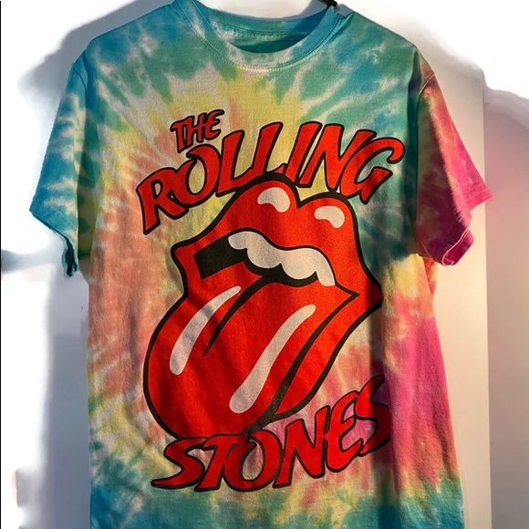 the Rolling Stones Tops - THE ROLLING STONES Tie-Dye Graphic Tee